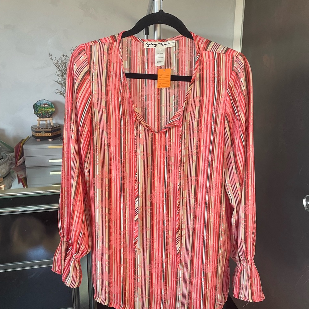 Women's Pink Striped Top